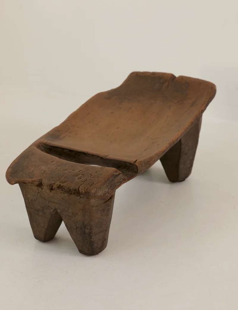 Mid-Century African Senufo Stool / Side Table in Solid Wood