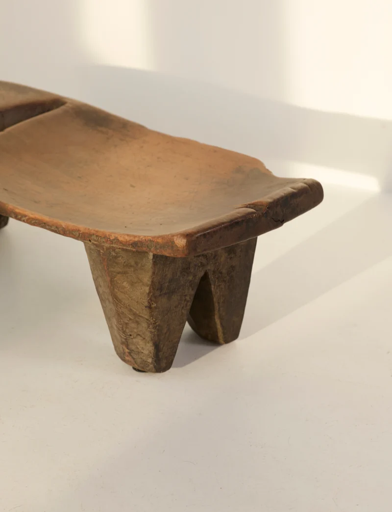 Mid-Century African Senufo Stool / Side Table in Solid Wood