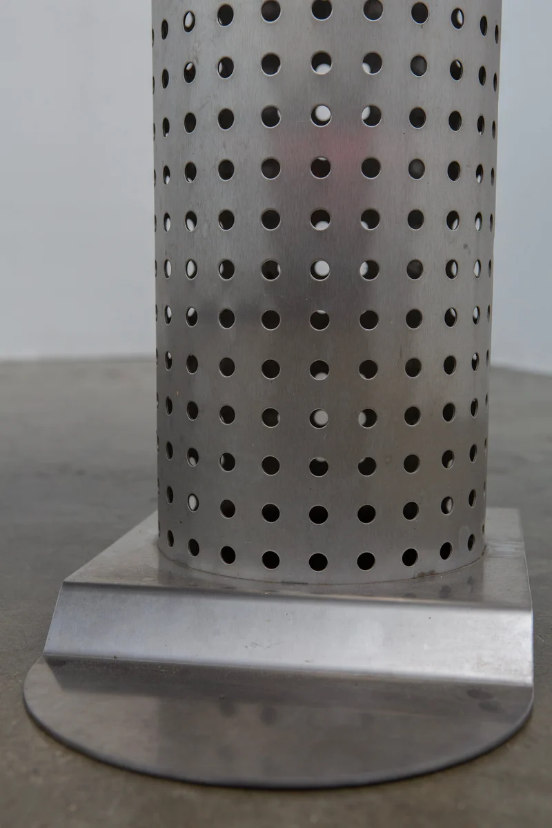 Postmodern Stainless Steel Dining Table, c.1980