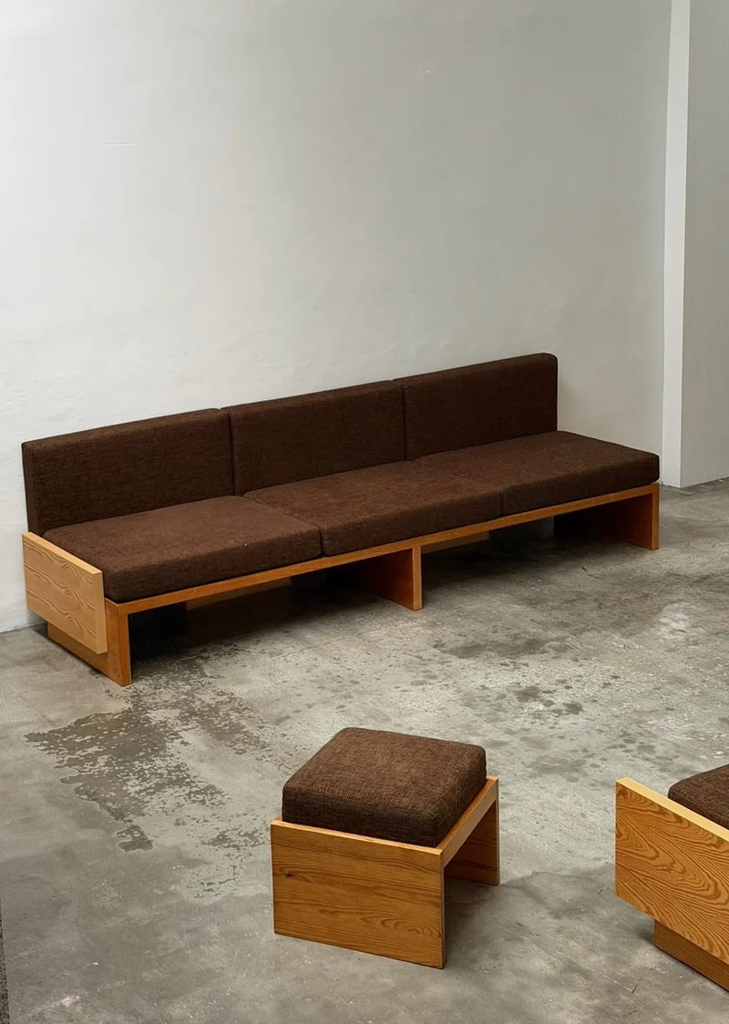 Modernist Benches and Stool, c.1970