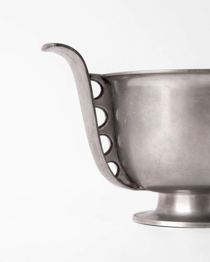 Art Deco Pewter Bowl by Edvin Ollers, 1930s, Sweden