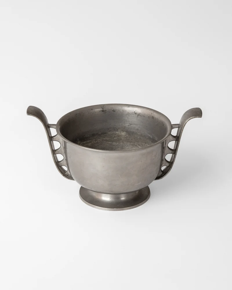 Art Deco Pewter Bowl by Edvin Ollers, 1930s, Sweden