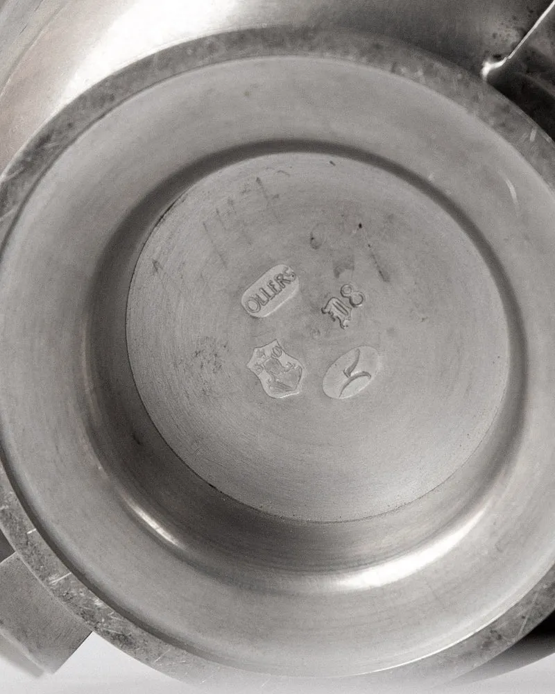 Art Deco Pewter Bowl by Edvin Ollers, 1930s, Sweden