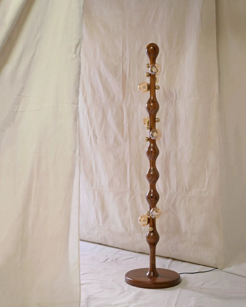 Stem Glass Floor Lamp