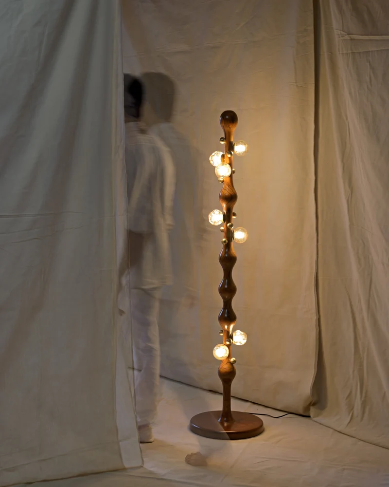 Stem Glass Floor Lamp