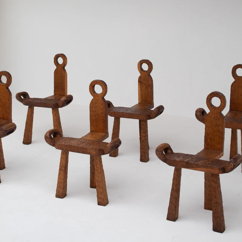 Brutalist Wooden Chair