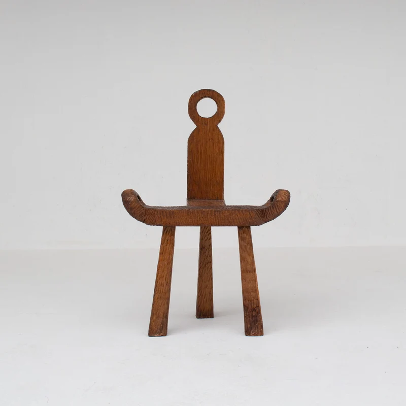Brutalist Wooden Chair