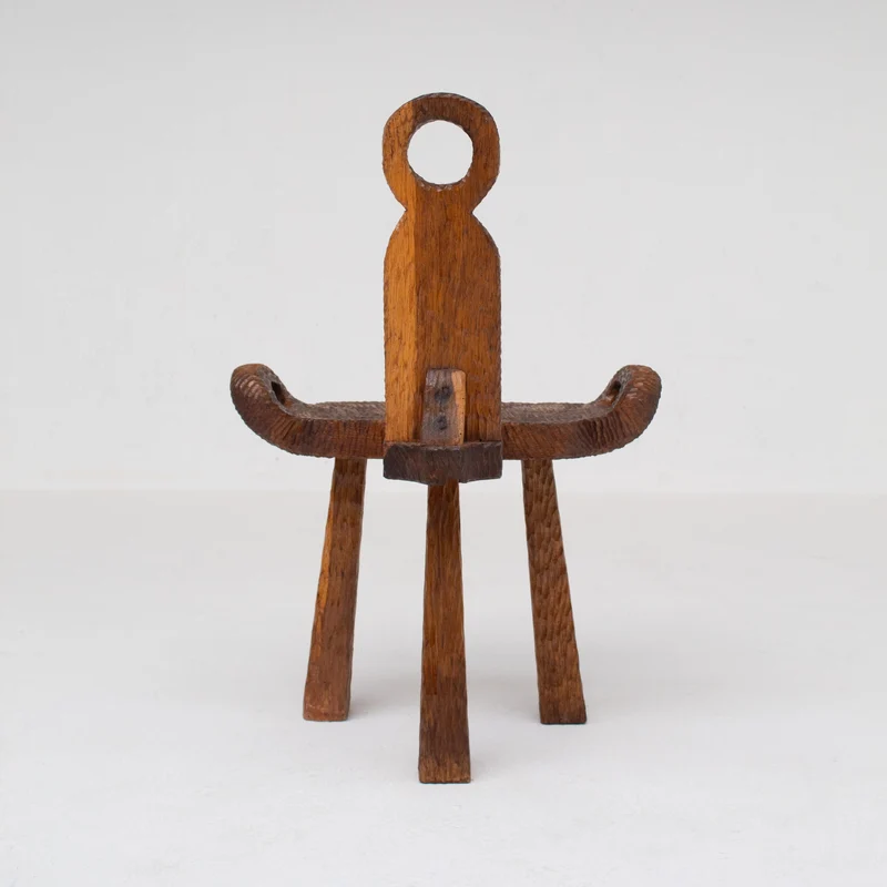 Brutalist Wooden Chair