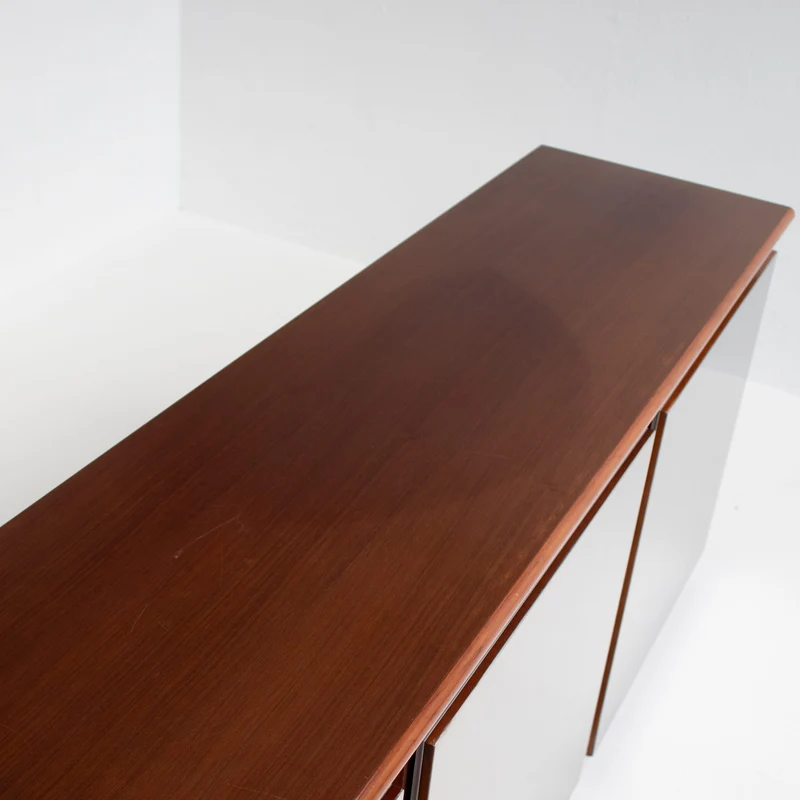 Brown Acerbis Cabinet with Chrome Doors