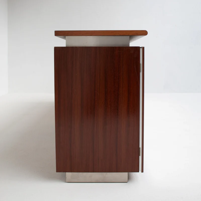 Brown Acerbis Cabinet with Chrome Doors