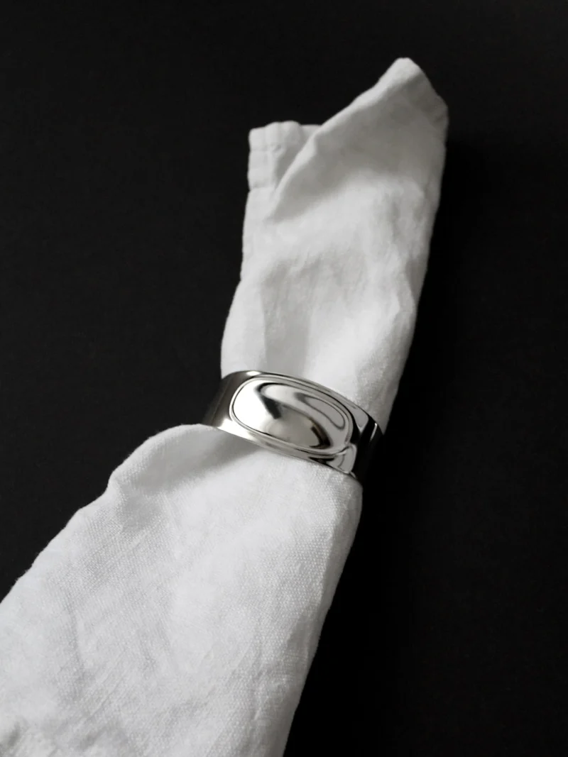 Stainless Steel WMF Napkin Rings, Germany, 1970s