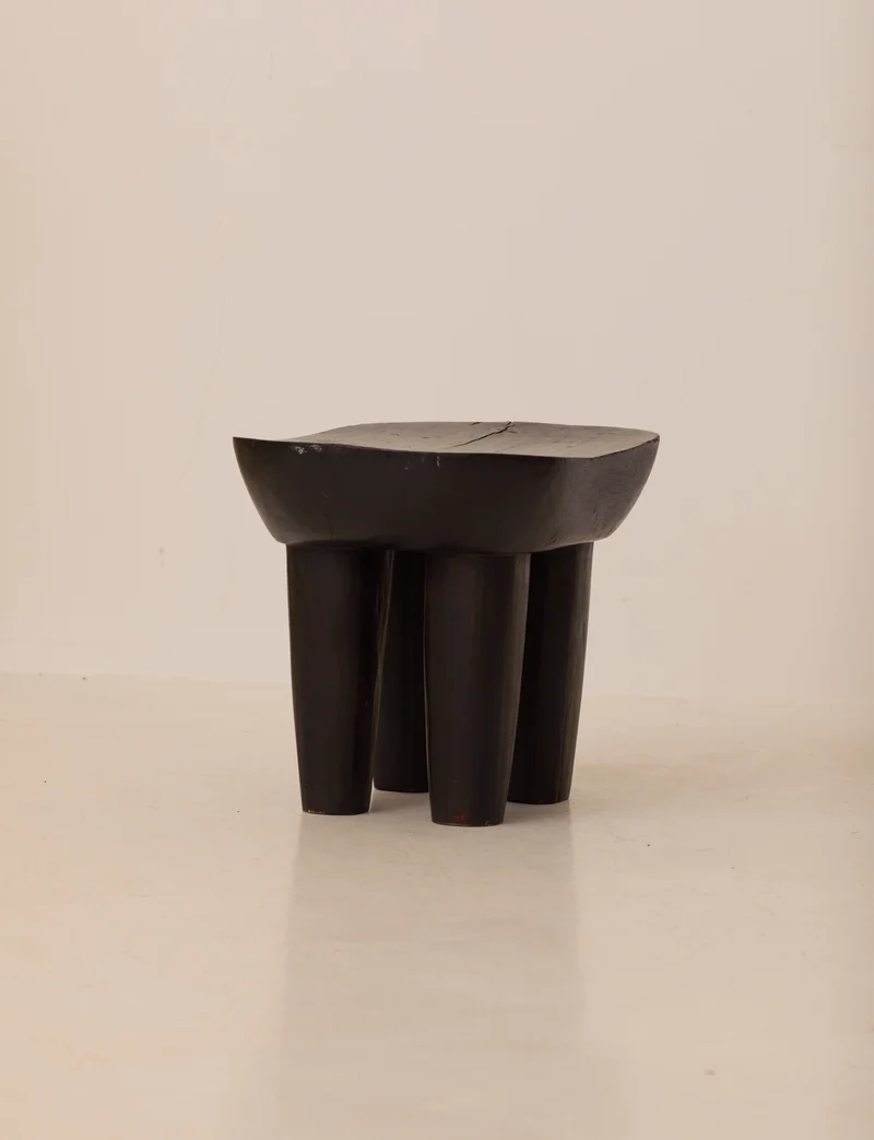 Vintage Senufo Monoxyl African Stool in Black / Wenge