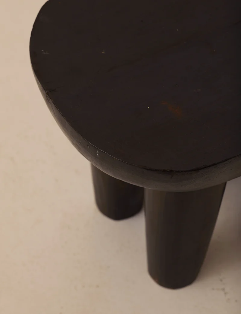 Vintage Senufo Monoxyl African Stool in Black / Wenge