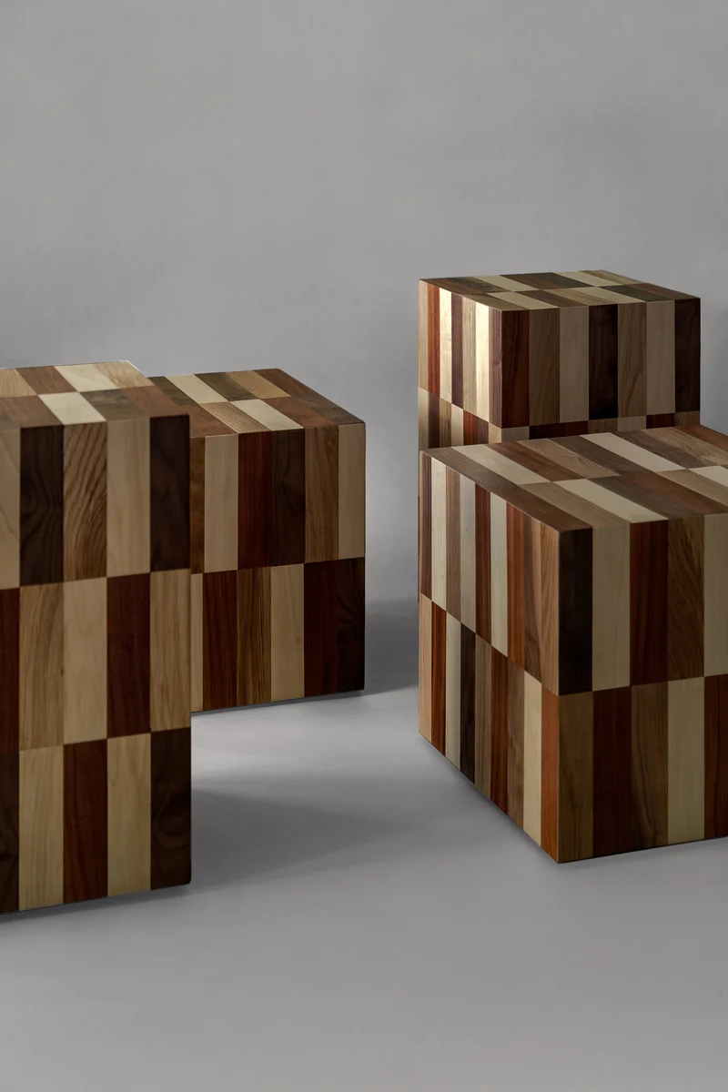MORA Wooden Side Table by Daniel Couttolenc