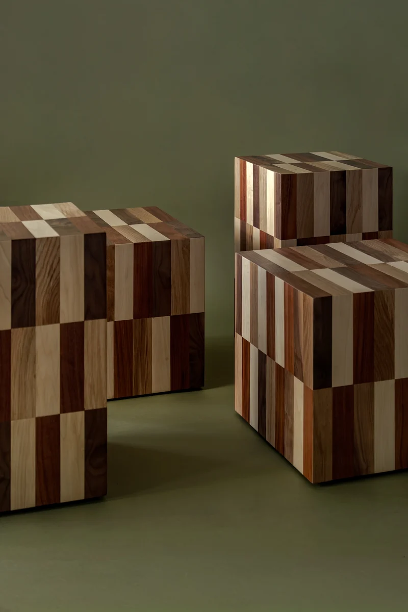 MORA Wooden Side Table by Daniel Couttolenc