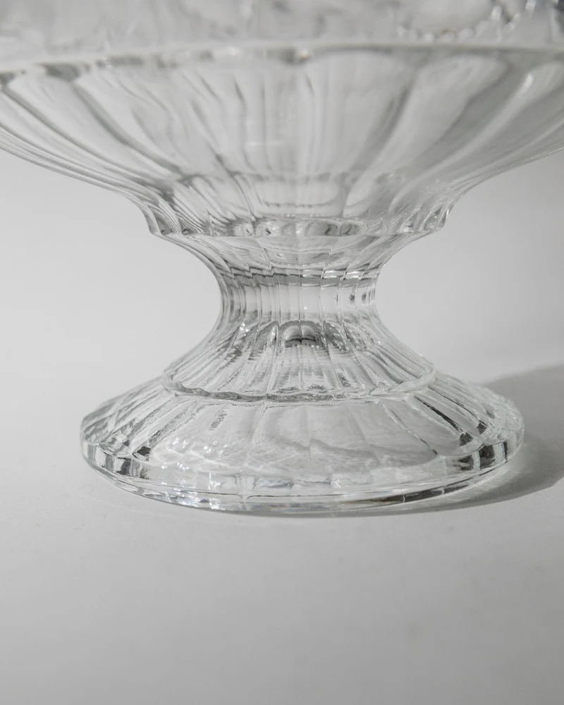 1960s Pressed Glass Footed Bowl
