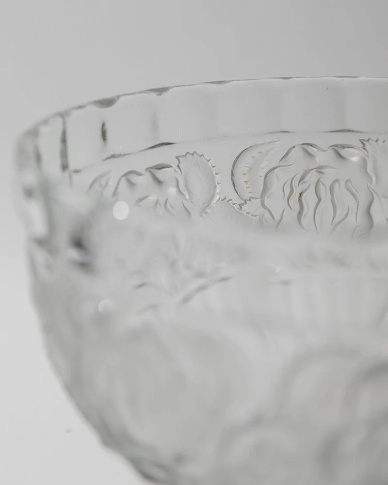 1960s Pressed Glass Footed Bowl