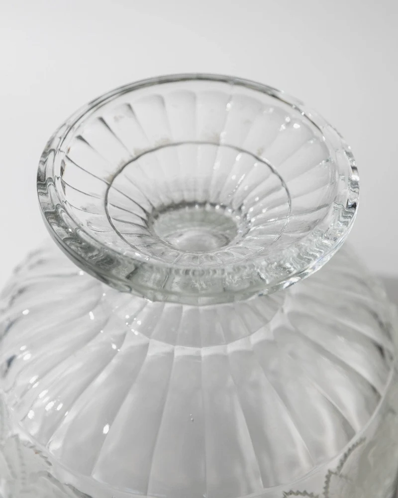 1960s Pressed Glass Footed Bowl