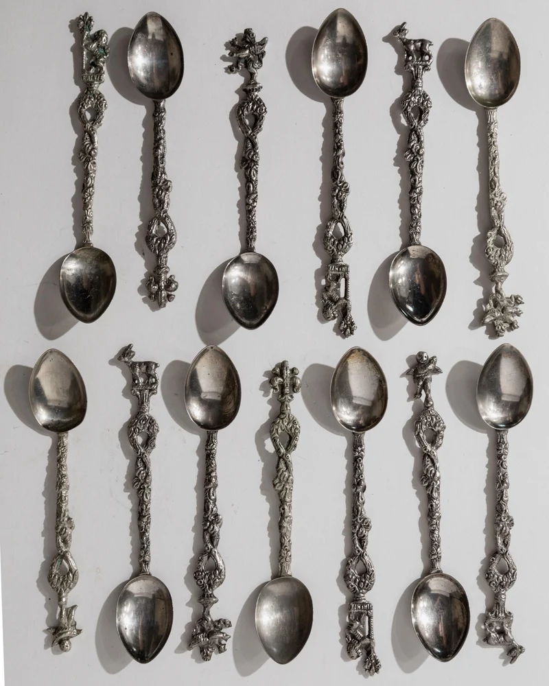 1930s Silver Plated Tea and Cake Serving Set, 13