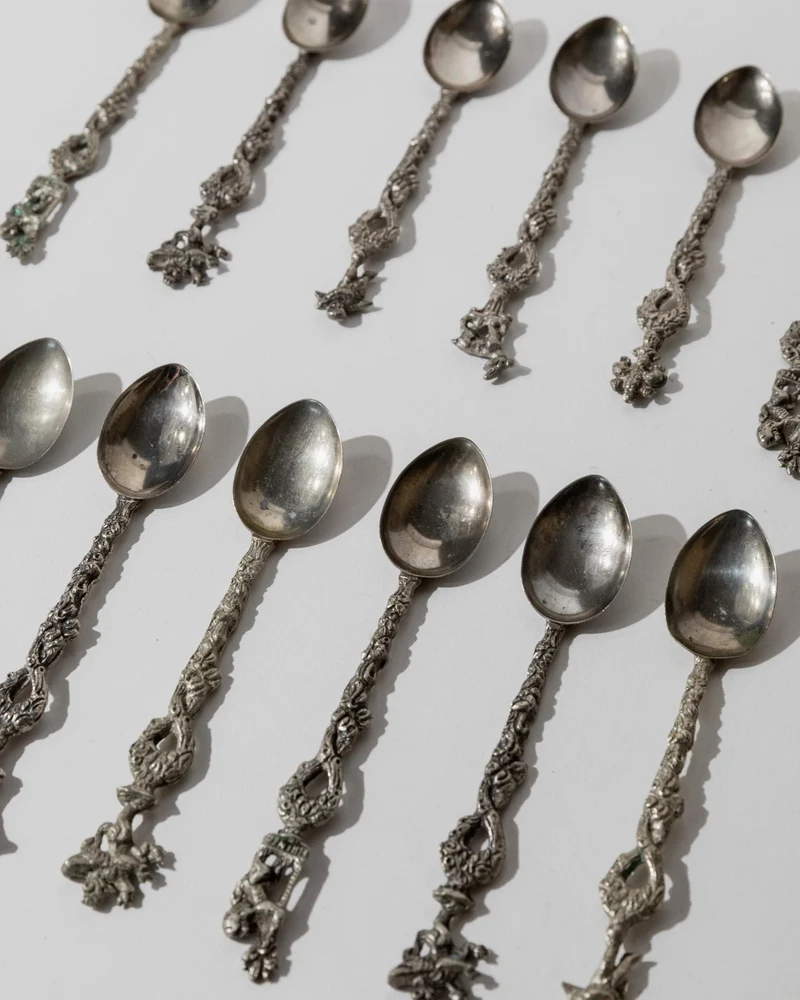 1930s Silver Plated Tea and Cake Serving Set, 13