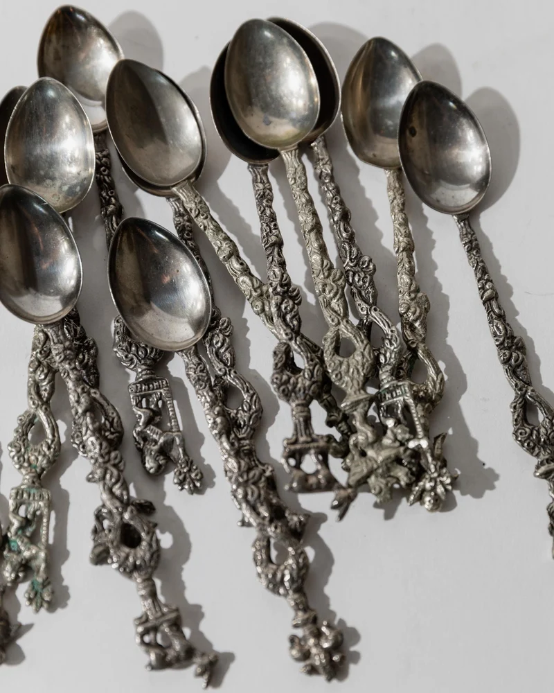 1930s Silver Plated Tea and Cake Serving Set, 13