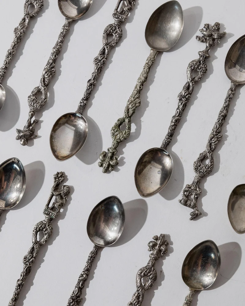 1930s Silver Plated Tea and Cake Serving Set, 13