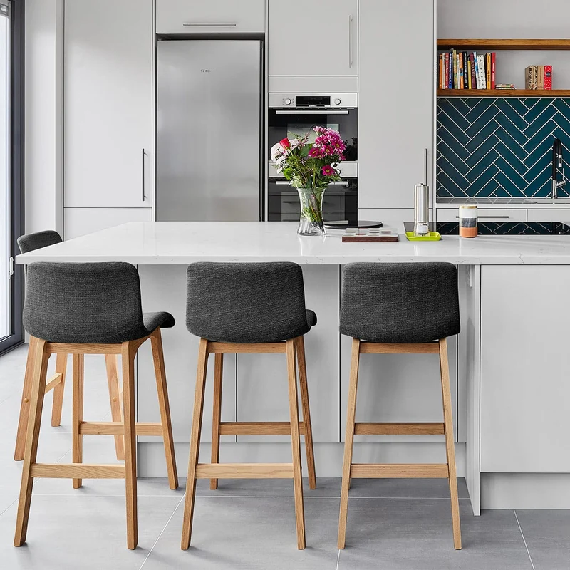 Tabouret de Bar en Tissu - Drift Gris Foncé