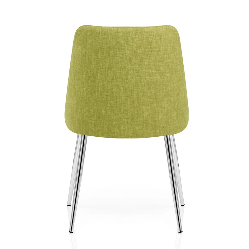 Chaise Tissu Chrome - Shanghai Vert