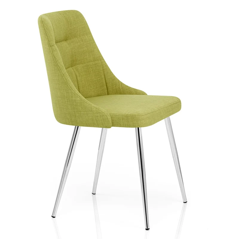 Chaise Tissu Chrome - Shanghai Vert
