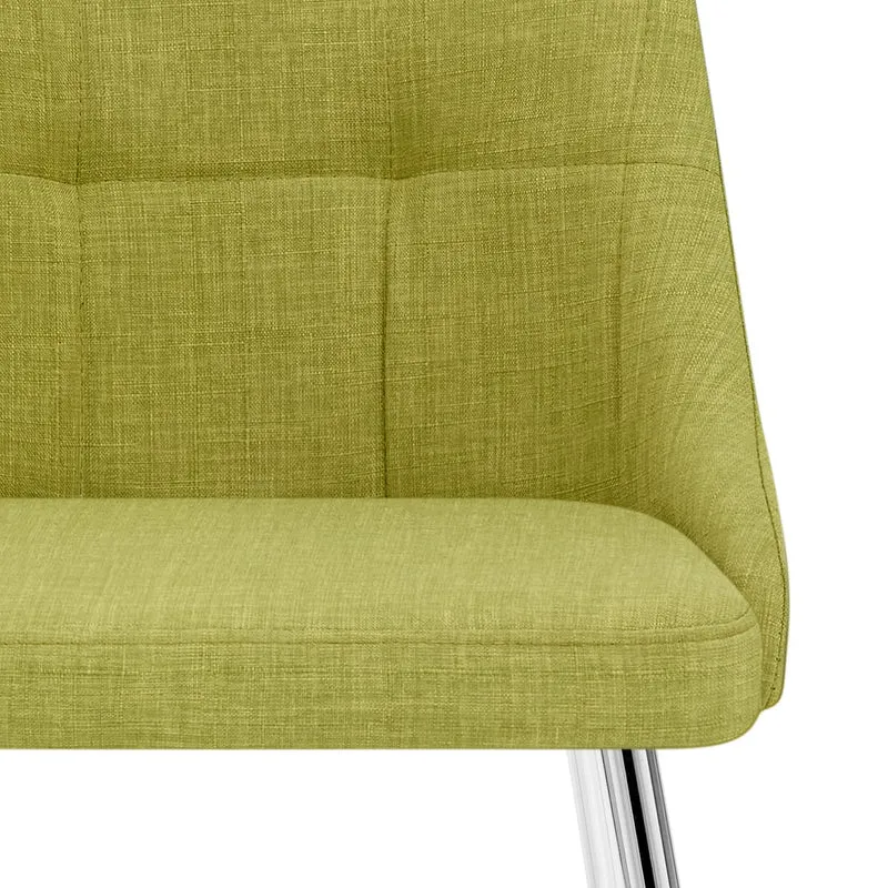 Chaise Tissu Chrome - Shanghai Vert