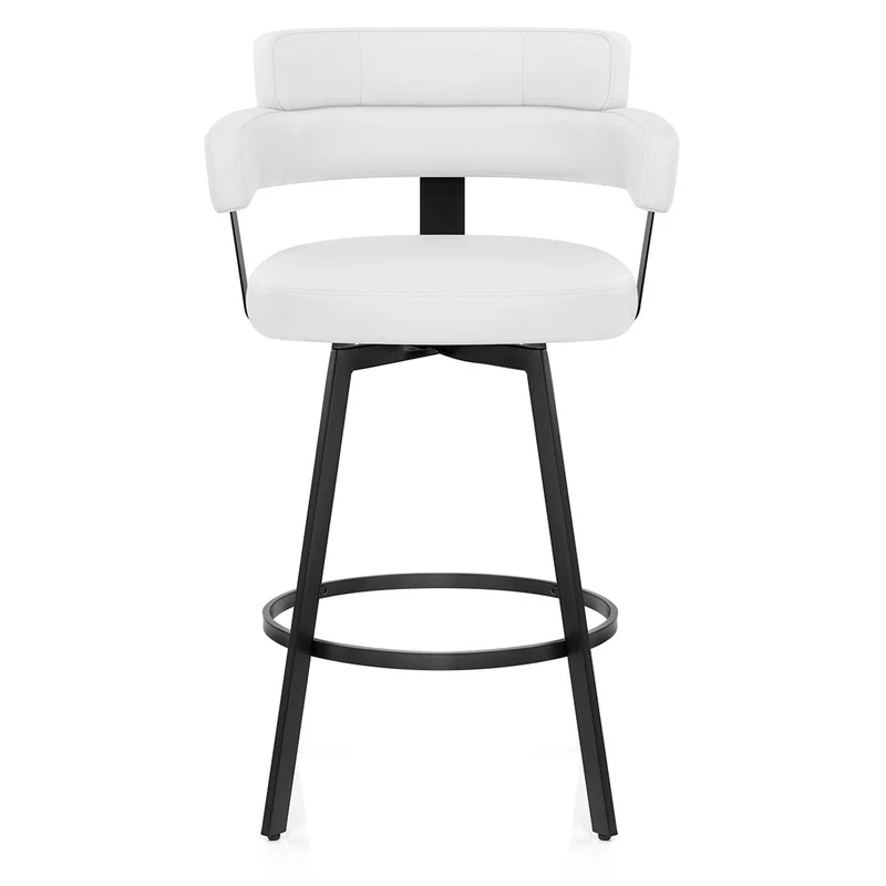 Tabouret Faux Cuir - Enzo Blanc