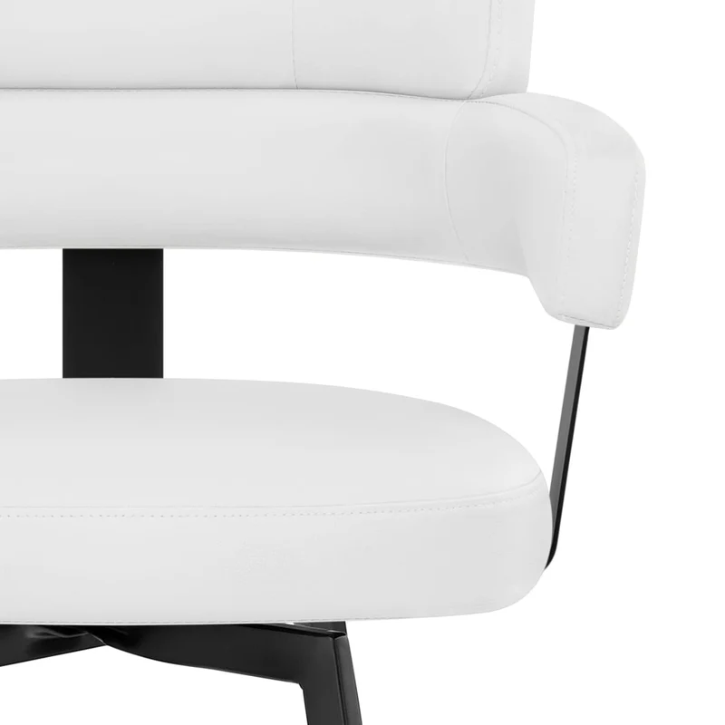 Tabouret Faux Cuir - Enzo Blanc