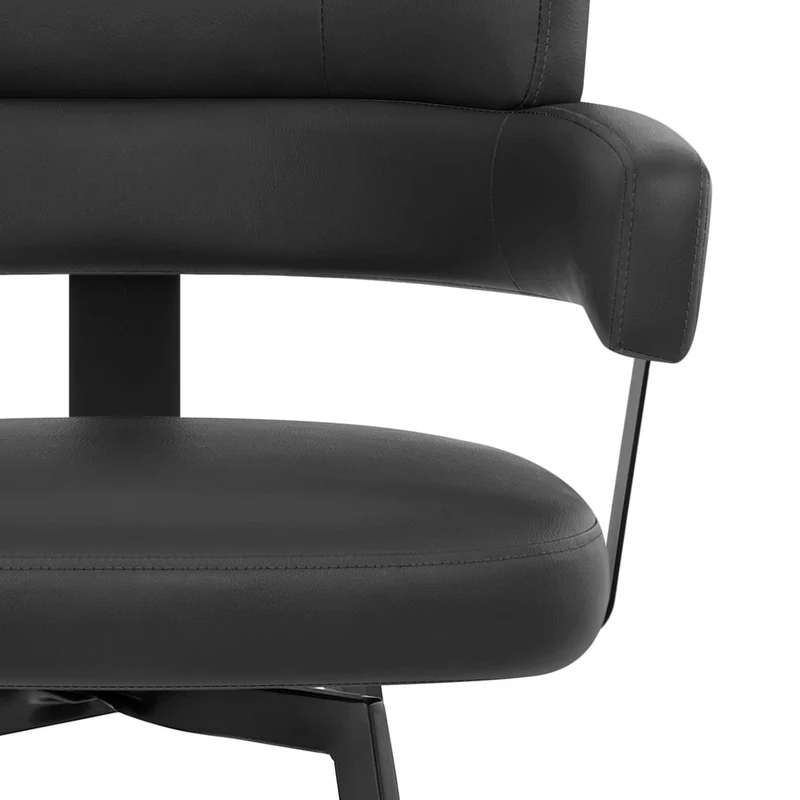 Tabouret Faux Cuir - Enzo Noir