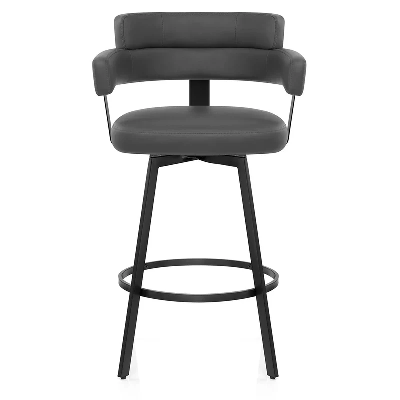 Tabouret Faux Cuir - Enzo Gris