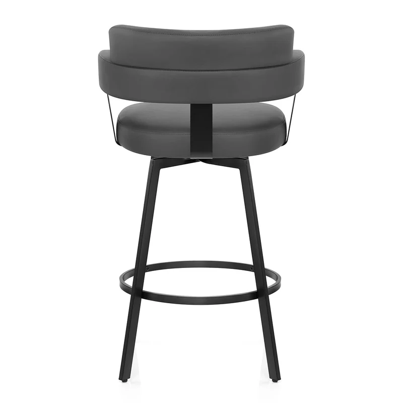 Tabouret Faux Cuir - Enzo Gris