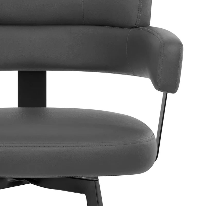 Tabouret Faux Cuir - Enzo Gris