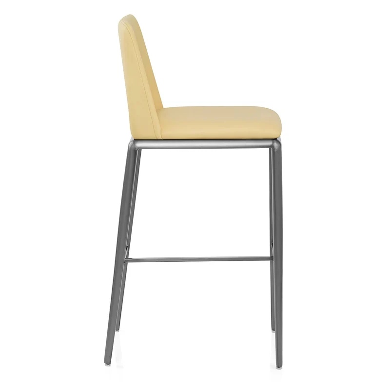 Tabouret de Bar Faux Cuir - Elise Jaune