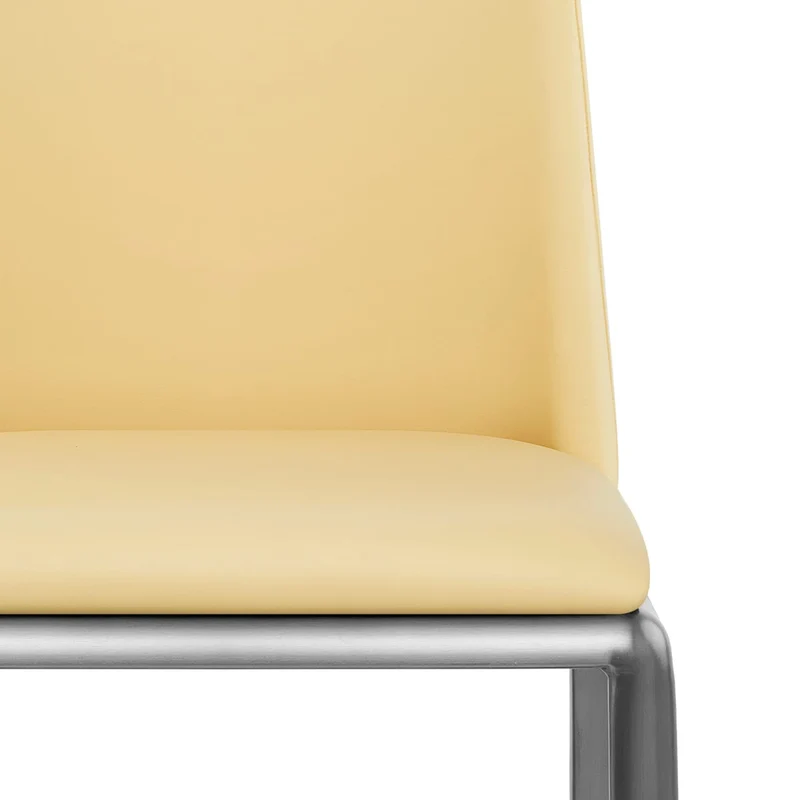 Tabouret de Bar Faux Cuir - Elise Jaune