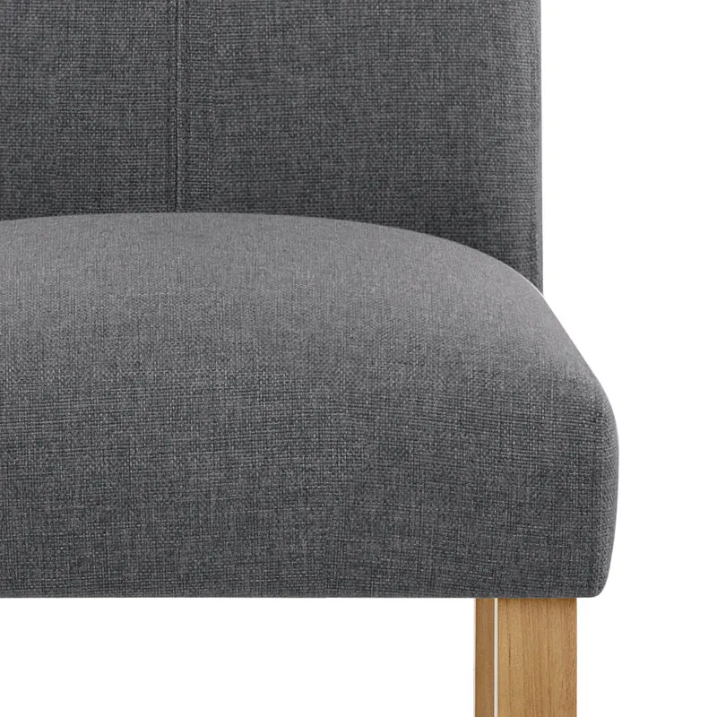 Tabouret de Bar Tissu Bois - Cornell Gris