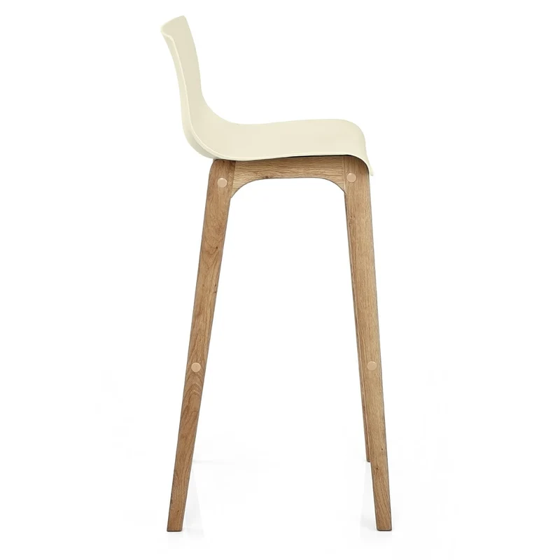 Tabouret de Bar Résine Bois - Drift ABS Crème
