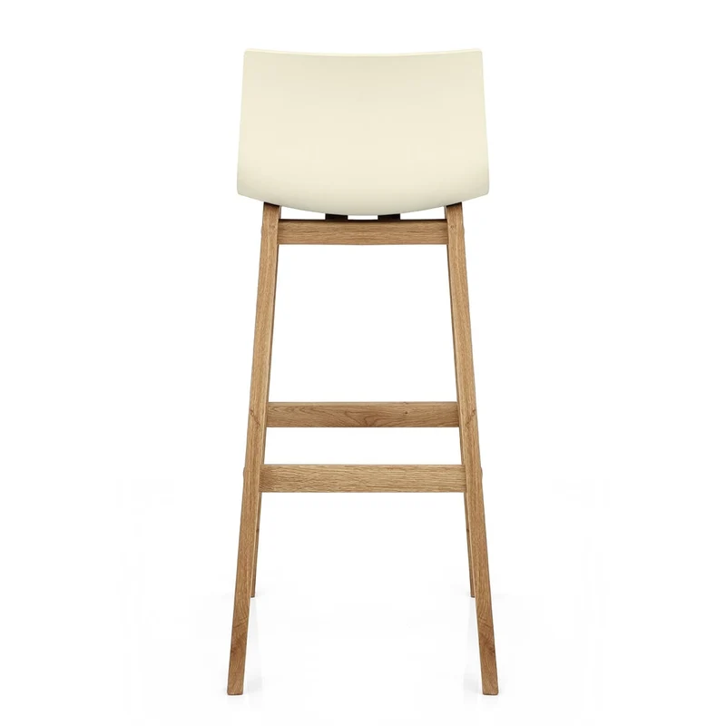 Tabouret de Bar Résine Bois - Drift ABS Crème