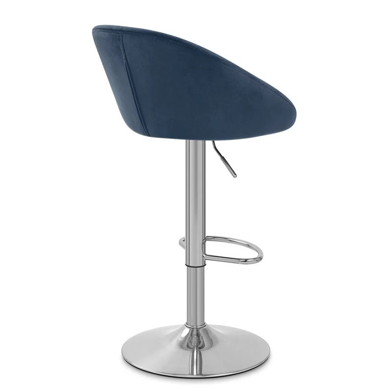 Tabouret de Bar Velours - Decco Bleu