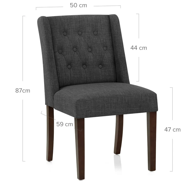 Chaise Tissu Bois - Chatsworth Noyer Gris