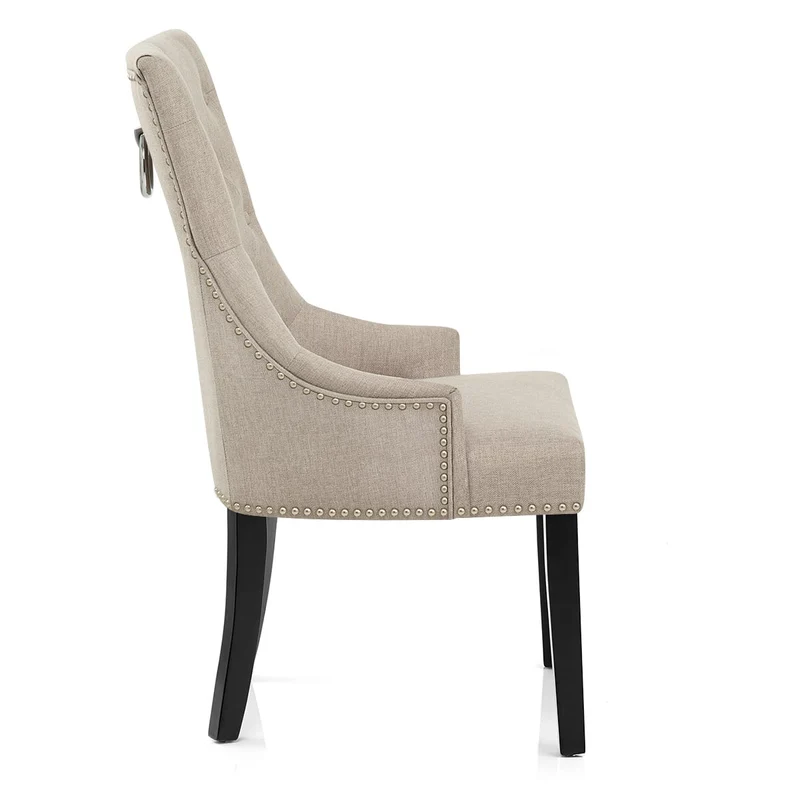 Chaise Bois Tissu - Ascot Taupe
