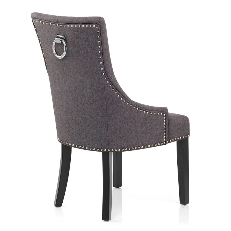 Chaise Bois Tissu - Ascot Gris Foncé