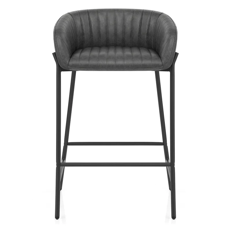 Tabouret de Bar Faux Cuir - Cub Gris