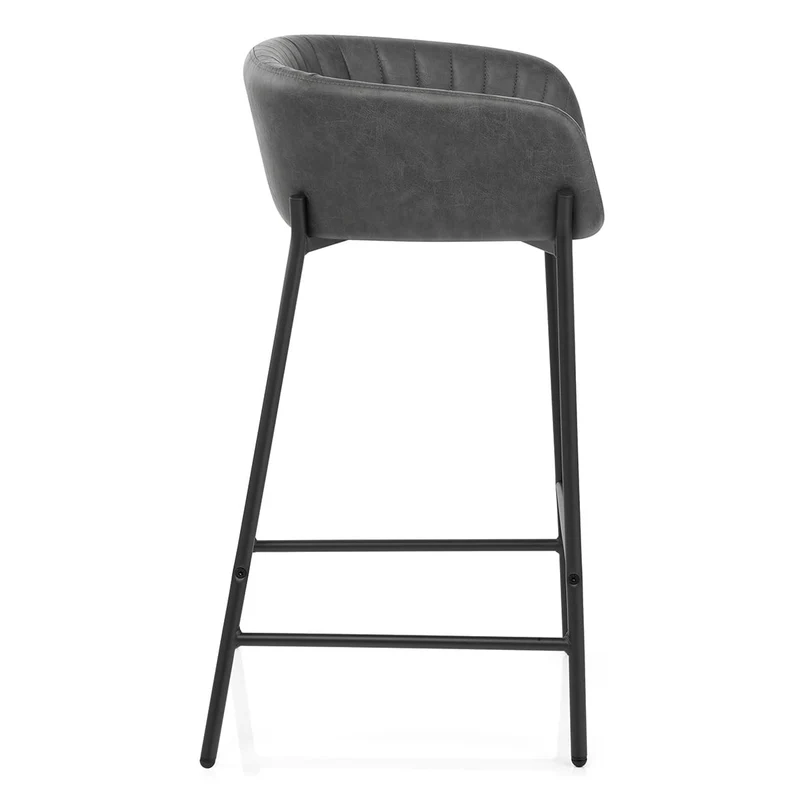 Tabouret de Bar Faux Cuir - Cub Gris