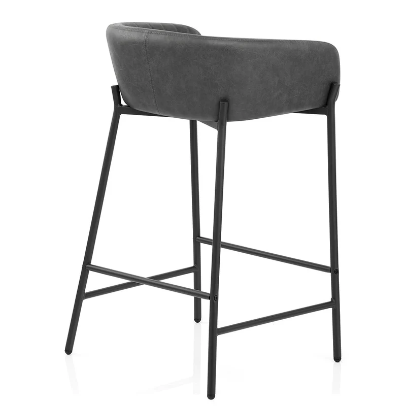 Tabouret de Bar Faux Cuir - Cub Gris