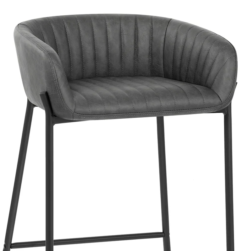 Tabouret de Bar Faux Cuir - Cub Gris