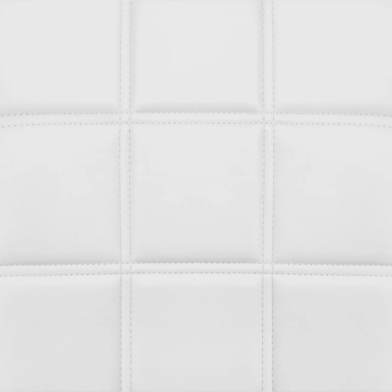 Chaise de Bar Faux Cuir Chrome - Criss Cross Blanc